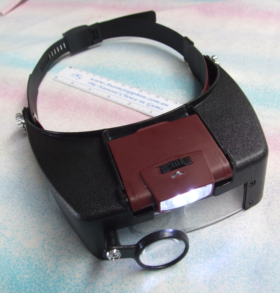 Budget Headband Magnifier with led light and swivel loupe