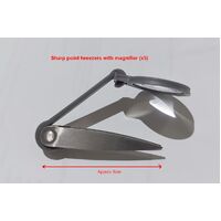 Sharp Point Tweezers with Magnifier