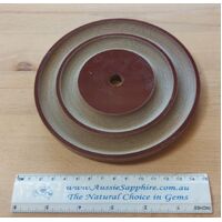 6" Phenolic Star Lap, Double Grooved Polishing Disc for Cabbing