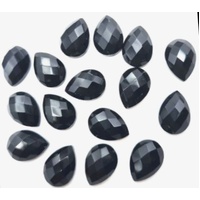 Black Spinel - Checkerboard Pear Cut (you select size)