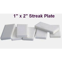 Streak Plate 1"x2" for testing minerals, white