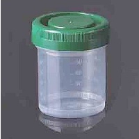 Specimen Jar, Plastic Bottle 60ml Capacity with Screw Top Lid