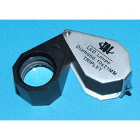 10X Loupe, with UV + led lights, leather storage case.