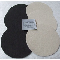 6 inch Set of 3 x Felt Pads / Rubber Discs for Cabbing, PSA backed