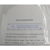 Tech-10 Soft Polish Pad with PSA backing, ideal for cabbing