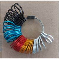 Ring Sizer, Metal colour coded set, US sizes 1 to 15.5