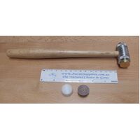 Jewellers Hammer with 4 interchangeable faces: brass/nylon/fibre