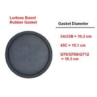 Lortone Rubber Barrel Gasket