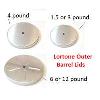Lortone Outer Barrel Lids for rubber barrels (1.5 to 12 lb)