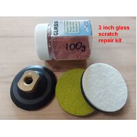 Glass Repair Kit: Fix Glass Scratches/Graffiti, Cerium Oxide/Pad