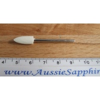 Felt Polishing Bobs to polish stone or metal - Small 6x15mm Bullet