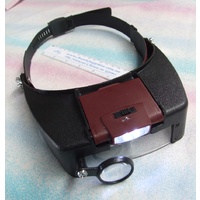 Budget Headband Magnifier with led light and swivel loupe