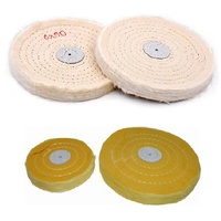 White or Yellow Calico Polishing Mops for Buffing Metal