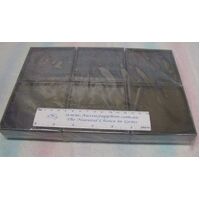 Lot of 6 x 90mm BLACK Gem Boxes