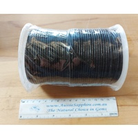 2.5mm Black Round Leather Cord in 100 metre roll