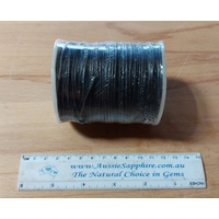 1.5mm Black Round Leather Cord in 100 metre roll
