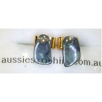 Polished Flat Sapphire Earrings