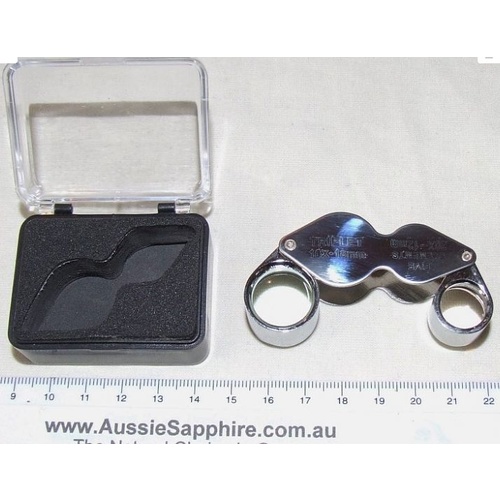 10X and 20X Double Butterfly Jewellers Loupe in Storage Case