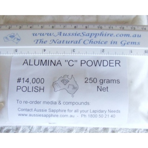 250g Aluminium Oxide #14,000 Final Polish for tumbling/cabbing stone [Weight: 250 grams]
