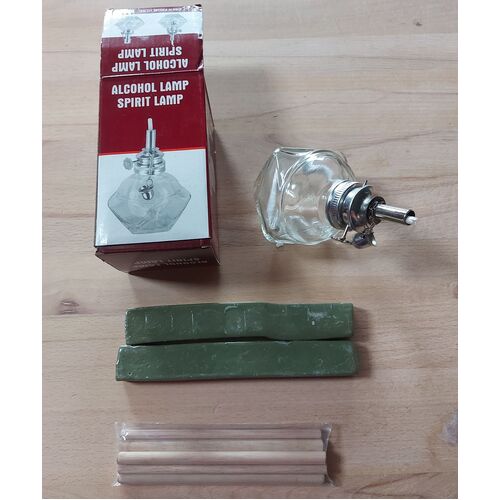 Dopping Kit for Cabbing - dops, wax and spirit lamp