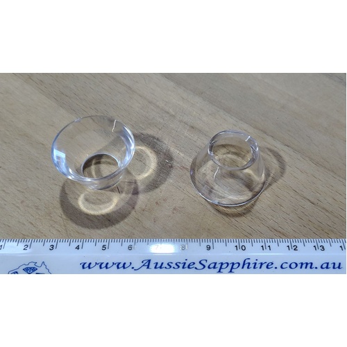 Reversible Display Cone Stand - round clear plastic