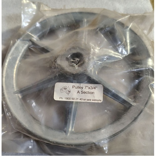 7 inch A section Single Aluminium Pulley