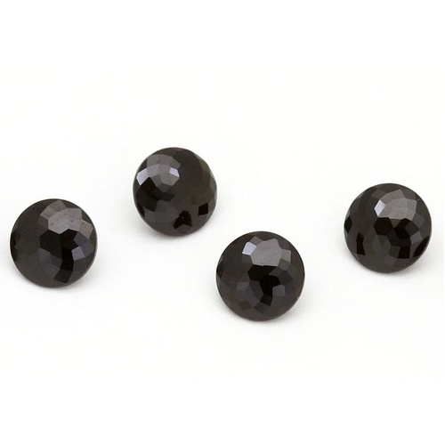 Black Spinel - 4.0 mm Checkerboard Round Cut [Size: 4 mm]