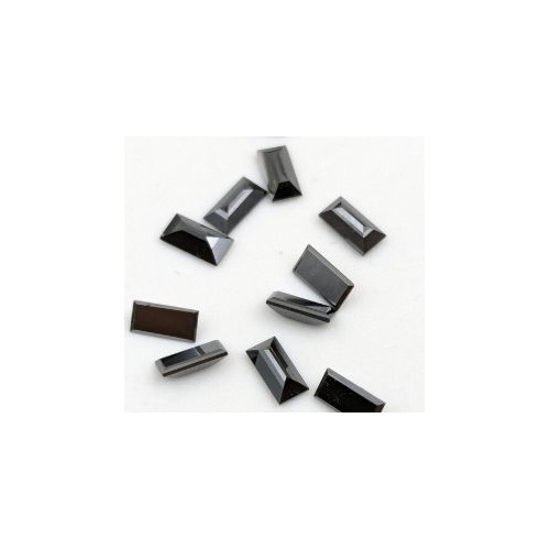Black Spinel - 4x2 mm Baguette Cut [Size: 4 x 2 mm]