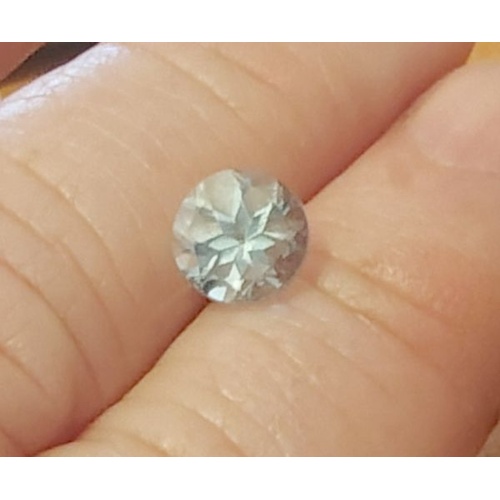 Aquamarine Gemstone - 8mm Round Cut, Light Blue [Shape: Round]