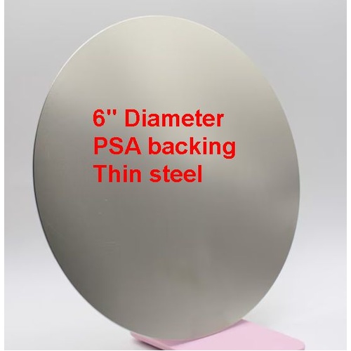 Steel backing disc with PSA to use with magnetic laps