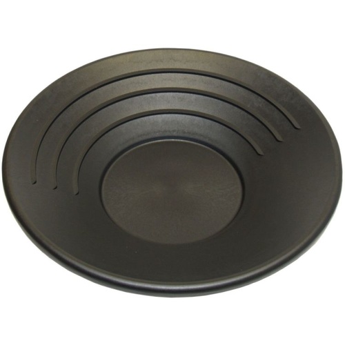 Standard Gold Pan, Black Plastic, 350mm (14") Diameter