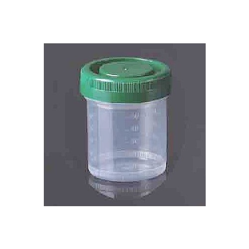 Specimen Jar, Plastic Bottle 60ml Capacity with Screw Top Lid