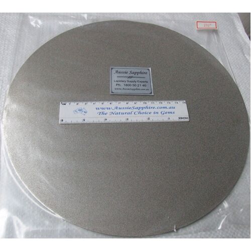 #80 Grit Full Face 10" Diamond Lap with Magnetic Backing (no hole) [Grit: #80]