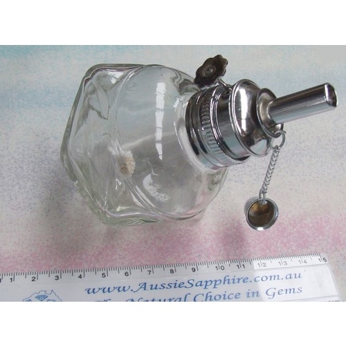 Adjustable 3/16" wick Glass Spirit Lamp for Dopping with Wax [Type: Adjustable 3/16]