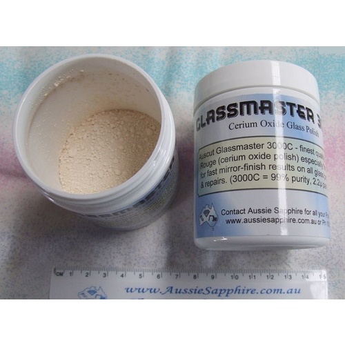 100 grams Glassmaster 3000 Cerium Oxide for repairing glass scratches