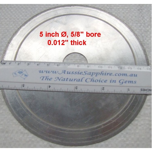 5" x 0.012" x 5/8" Economy Notched Rim Diamond Blade [Bore Size: 5/8 inch] [Size: 5 inch] [Thickness: 0.012"]