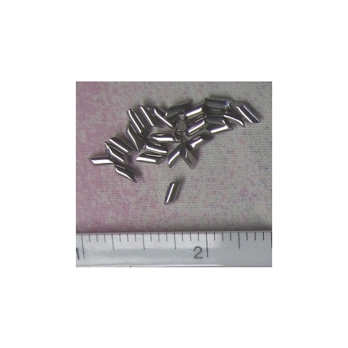 Stainless Steel - ANGLE CUT 2x6mm, metal polishing media, per kilo