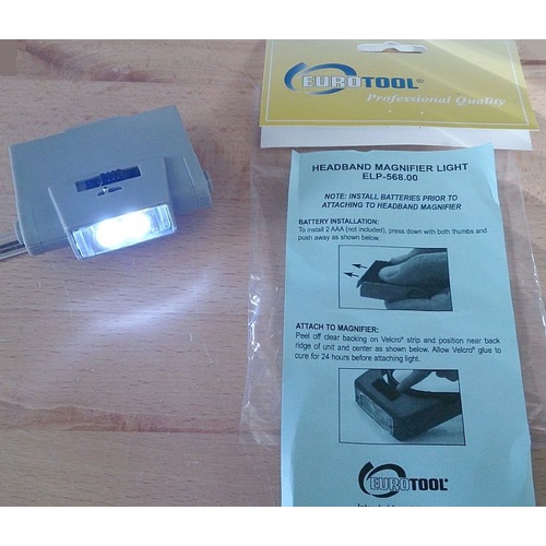 Battery Light light to suit Optivisor or similar headband loupe