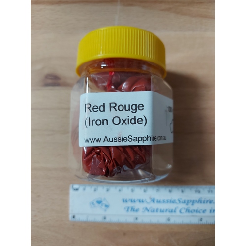 Red Rouge Powder, 100g Jar Ideal for Tumble Polishing Brass