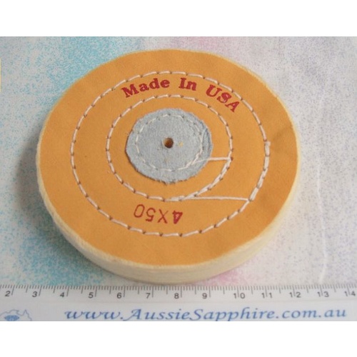 4 inch Yellow Calico Polishing Mops for Buffing Metal [Size: 4 inch] [Type: Yellow]
