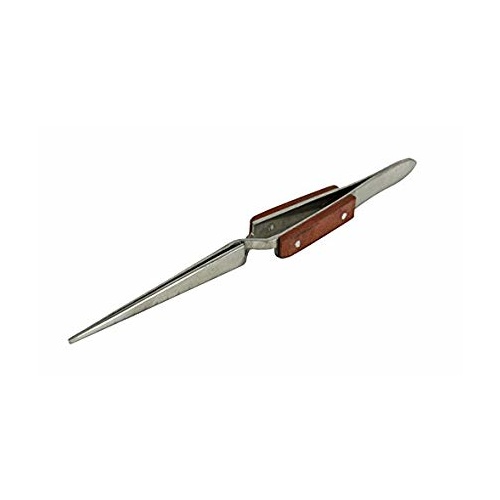 Tweezers for Soldering, Straight, Reverse Lock with Fibre Grips