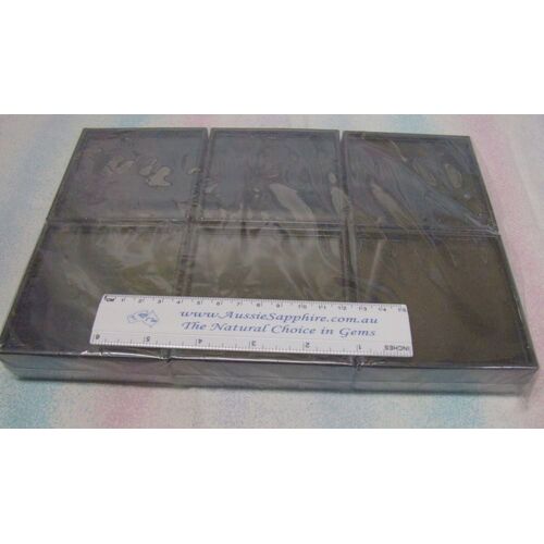 Lot of 6 x 90mm BLACK Gem Boxes