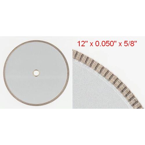 12" X 0.050" X 5/8" SILVER TURBO DIAMOND BLADE (300MM DIAMETER)