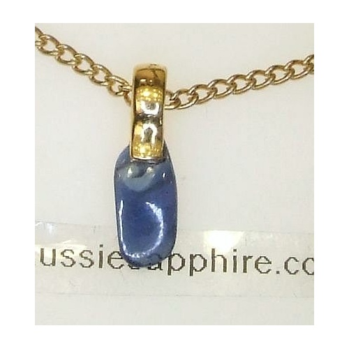 Polished Flat Sapphire Pendant